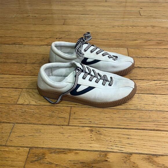 Tretorn Nylite Plus Men's Sneakers White/Navy Size 8.5 M Casual Shoes - Picture 3 of 8